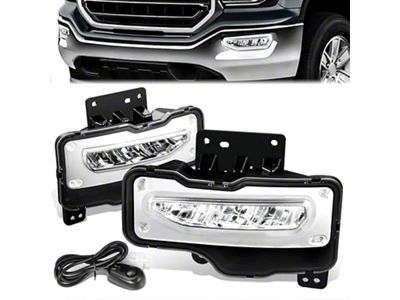 LED Fog Lights; Clear (16-18 Sierra 1500)