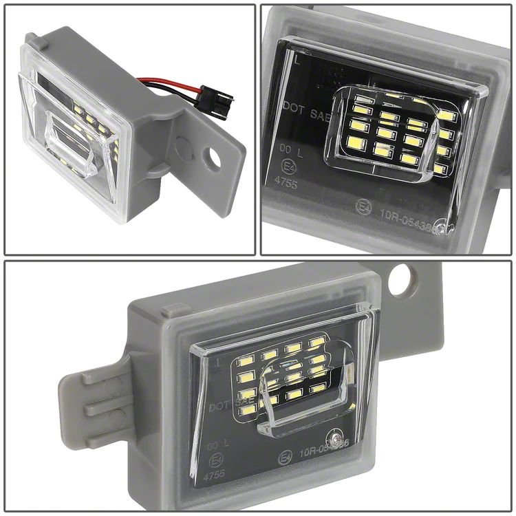 Bright White LED License Plate Lights For GMC Sierra – Chrome Housing, Plug & Play 4 thumbnail image