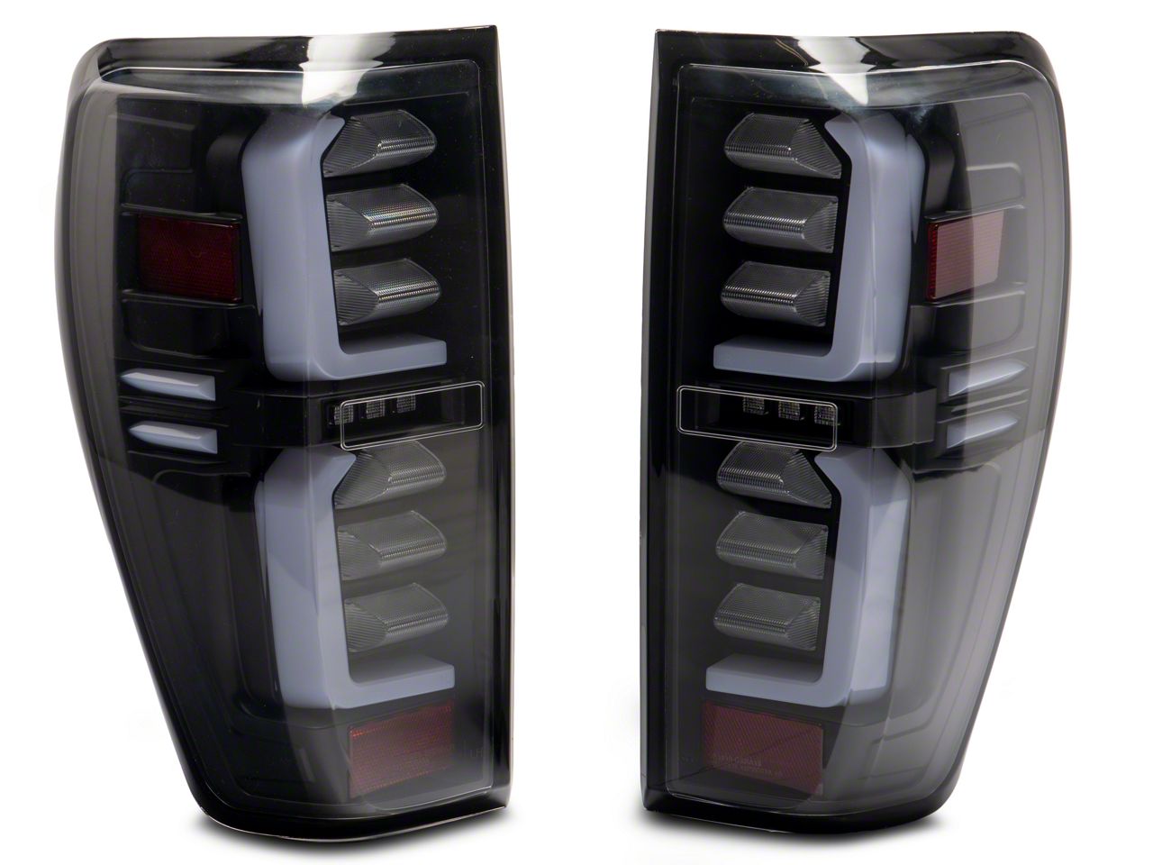 Sierra 1500 LED Tail Lights; Black Housing; Clear Lens (1924 Sierra
