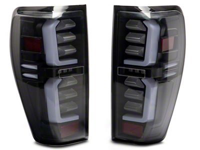 LED Tail Lights; Black Housing; Clear Lens (19-23 Sierra 1500 w/ Factory Halogen Tail Lights)