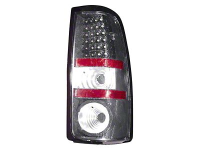 LED Tail Lights; Black Housing; Clear Lens (99-06 Sierra 1500 Fleetside)