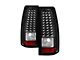 LED Tail Lights; Black Housing; Clear Lens (99-06 Sierra 1500 Fleetside)