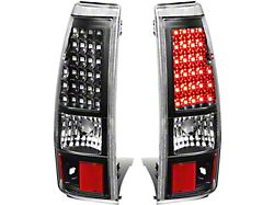 LED Tail Lights; Black Housing; Clear Lens (03-06 Sierra 1500 Fleetside)