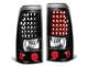 LED Tail Lights; Black Housing; Clear Lens (99-03 Sierra 1500 Fleetside)