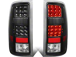 LED Tail Lights; Black Housing; Clear Lens (07-13 Sierra 1500)