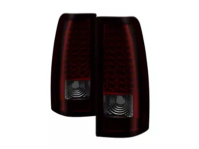 LED Tail Lights; Black Housing; Red Smoked Lens (99-06 Sierra 1500 Fleetside)