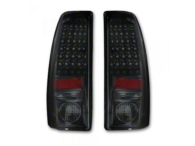 LED Tail Lights; Black Housing; Smoked Lens (99-06 Sierra 1500 Fleetside)