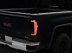 LED Tail Lights; Black Housing; Smoked Lens (14-18 Sierra 1500 w/ Factory Halogen Tail Lights)