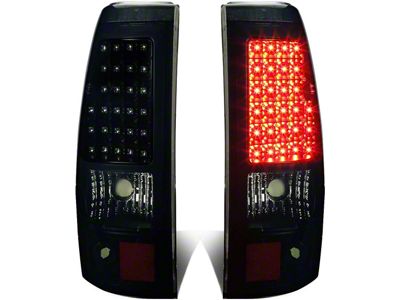 LED Tail Lights; Black Housing; Smoked Lens (03-06 Sierra 1500 Fleetside)