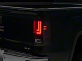 LED Tail Lights; Black Housing; Smoked Lens (14-18 Sierra 1500 w/ Factory Halogen Tail Lights)