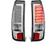 LED Tail Lights; Chrome Housing; Clear Lens (03-06 Sierra 1500 Fleetside)