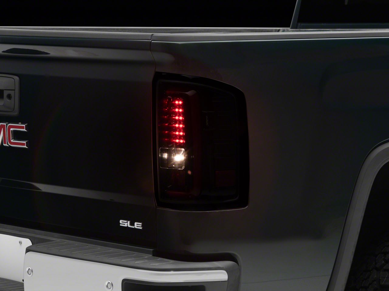 Full LED Passenger Side Taillight For 2016-2018 GMC Sierra 1500 - Black Housing RH