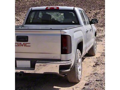 LED Tail Lights; Chrome Housing; Red Smoked Lens (14-18 Sierra 1500 w/ Factory Halogen Tail Lights)