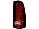 LED Tail Lights; Chrome Housing; Ruby Red Lens (99-05 Sierra 1500 Fleetside)