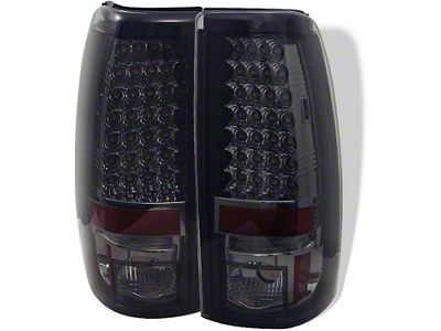 LED Tail Lights; Chrome Housing; Smoked Lens (03-06 Sierra 1500 Fleetside)
