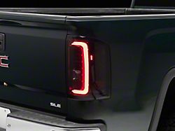 LED Tail Lights; Gloss Black Housing; Smoked Lens (14-18 Sierra 1500 w/ Factory Halogen Tail Lights)