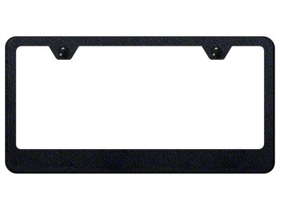 Blank Stainless Steel License Plate Frame; Rugged Black (Universal; Some Adaptation May Be Required)