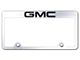 GMC Laser Etched Inverted License Plate Frame; Mirrored (Universal; Some Adaptation May Be Required)