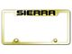 Sierra Laser Etched License Plate Frame (Universal; Some Adaptation May Be Required)
