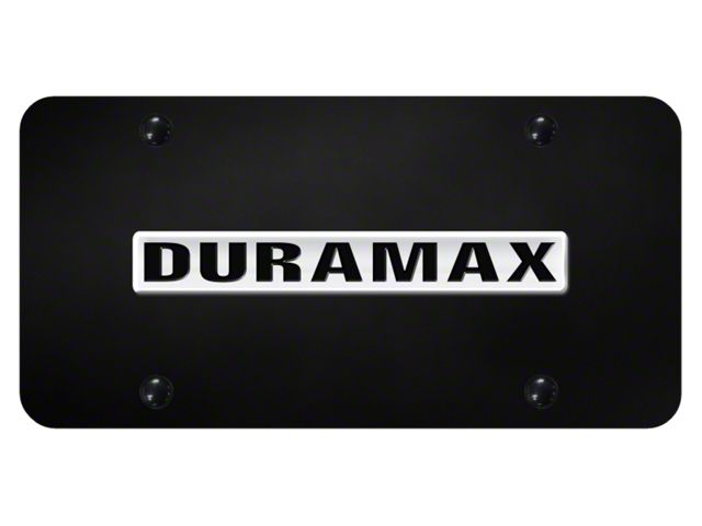 Duramax License Plate; Chrome (Universal; Some Adaptation May Be Required)