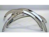 Long Style Fender Trim; Polished (99-06 Sierra 1500 Fleetside w/ OE Fender Flares)