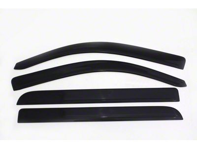 Low Profile Ventvisor Window Deflectors; Front and Rear; Dark Smoke (14-18 Sierra 1500 Crew Cab)