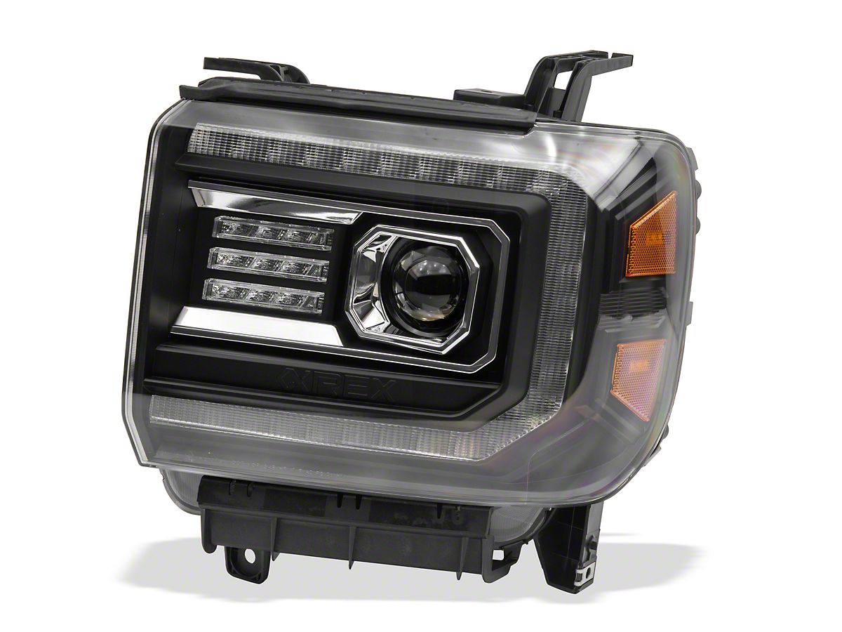 AlphaRex Sierra 1500 LUXX-Series LED Projector Headlights; Black 