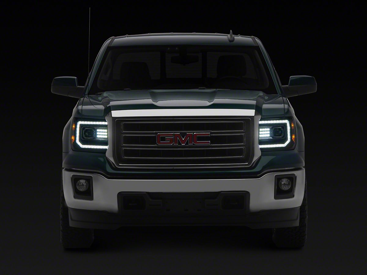 AlphaRex Sierra 1500 LUXX-Series LED Projector Headlights; Black 