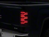 AlphaRex LUXX-Series LED Tail Lights; Alpha Black Housing; Smoked Lens (14-18 Sierra 1500 w/ Factory Halogen Tail Lights)