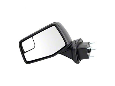Manual Folding Mirror with Spotter Glass; Textured Black; Driver Side (19-24 Sierra 1500)
