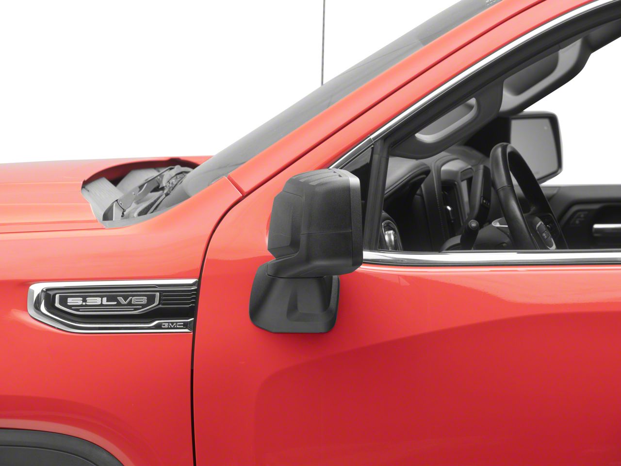 Sierra 1500 Manual Folding Mirror with Spotter Glass; Textured Black