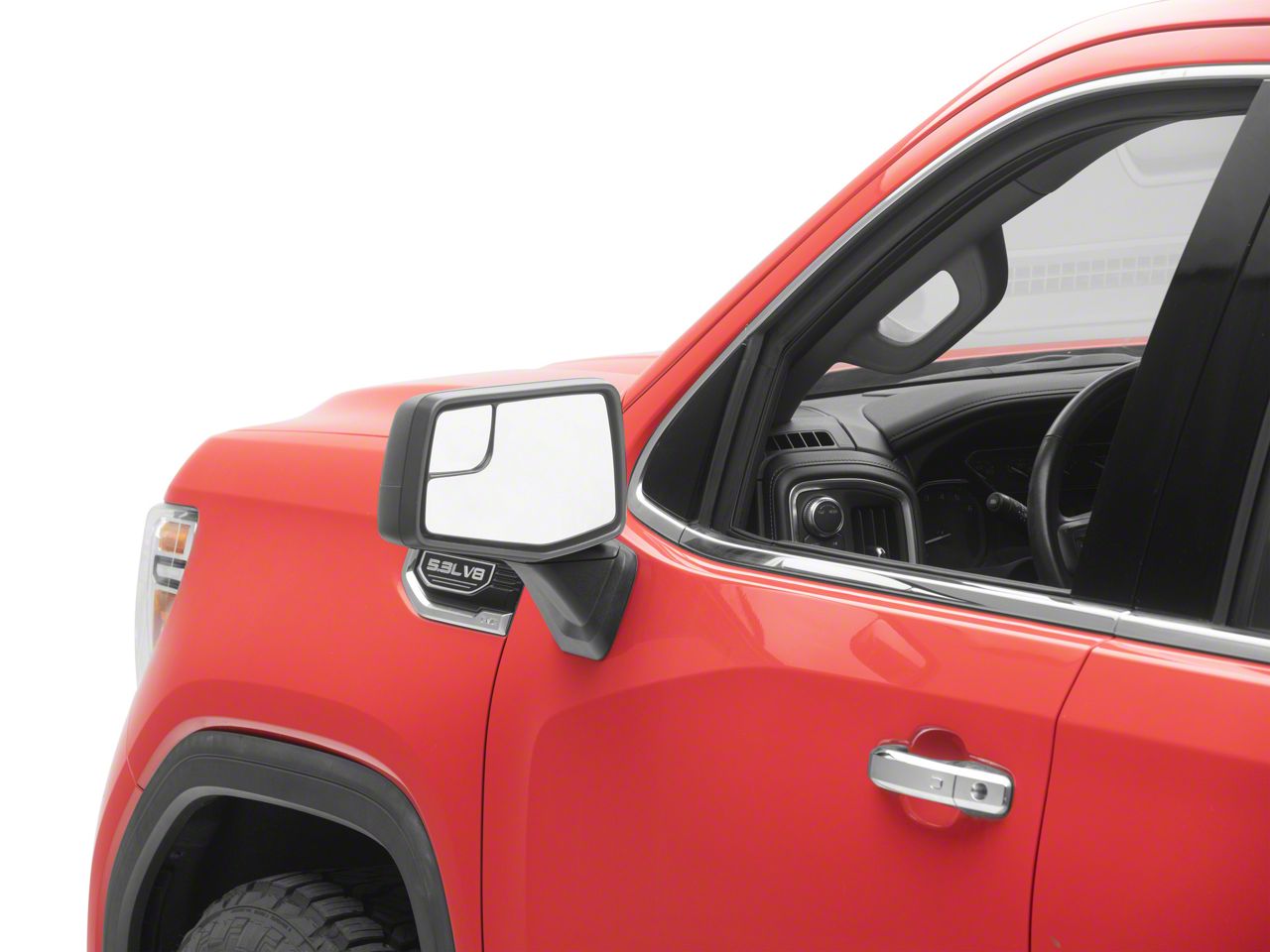 Sierra 1500 Manual Folding Mirror with Spotter Glass; Textured Black