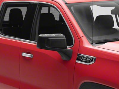 Manual Folding Mirror with Temperature Sensor; Textured Black; Passenger Side (19-25 Sierra 1500)