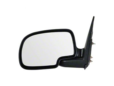 Manual Mirror; Gloss Black; Driver Side (99-06 Sierra 1500)