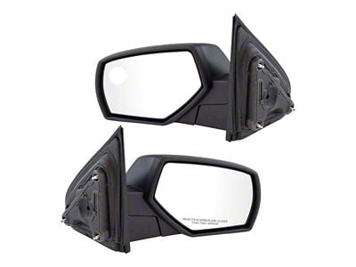 Manual Mirrors; Textured Black (14-18 Sierra 1500)