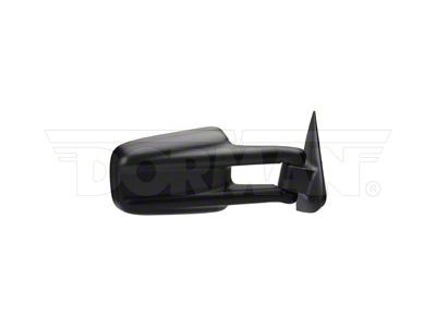 Manual Non-Heated Side Mirror with Blind Spot; Passenger Side; Black (99-06 Sierra 1500 w/ Towing Package)