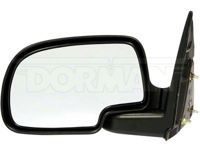 Manual Non-Heated Side Mirror; Driver Side; Black (99-06 Sierra 1500)