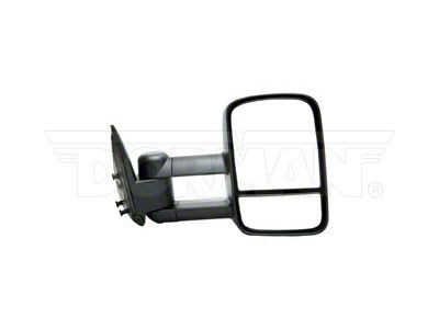 Manual Non-Heated Side Mirror; Passenger Side; Black (99-06 Sierra 1500 w/ Towing Package)