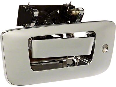 Manual Tailgate Lock Handle with BOLT Codeable Lock; Chrome (07-13 Sierra 1500)