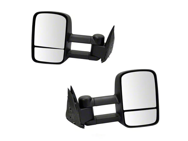 Manual Towing Mirrors; Textured Black (99-06 Sierra 1500)