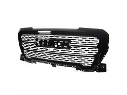 Mesh Upper Replacement Grille; Gloss Black (19-21 Sierra 1500)
