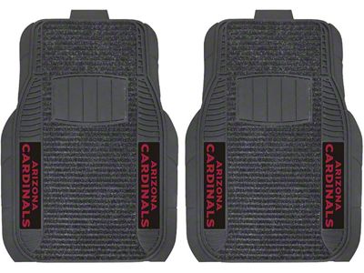 Molded Front Floor Mats with Arizona Cardinals Logo (Universal; Some Adaptation May Be Required)