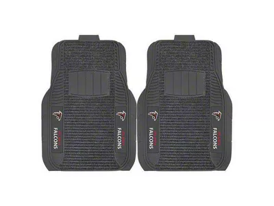 Molded Front Floor Mats with Atlanta Falcons Logo (Universal; Some Adaptation May Be Required)