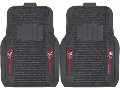 Molded Front Floor Mats with San Francisco 49ers Logo (Universal; Some Adaptation May Be Required)