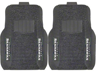 Molded Front Floor Mats with Seattle Seahawks Logo (Universal; Some Adaptation May Be Required)