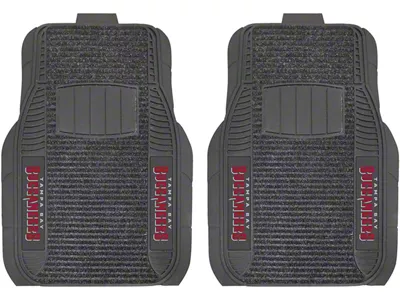 Molded Front Floor Mats with Tampa Bay Buccaneers Logo (Universal; Some Adaptation May Be Required)