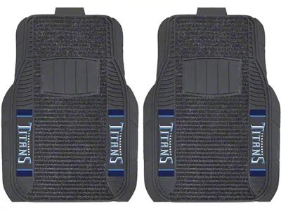 Molded Front Floor Mats with Tennessee Titans Logo (Universal; Some Adaptation May Be Required)