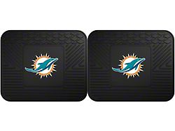 Molded Rear Floor Mats with Miami Dolphins Logo (Universal; Some Adaptation May Be Required)