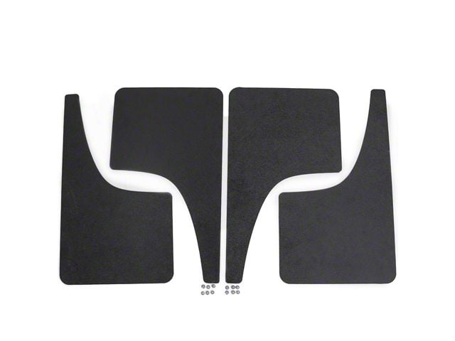 Mud Flaps; Front and Rear; Satin Black Ice Vinyl (19-24 Sierra 1500)