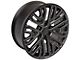 Next Gen Sierra Style Black Milled 6-Lug Wheel; 22x9; 28mm Offset (14-18 Sierra 1500)